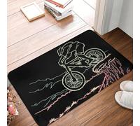OOAXBEED Mountain Biker Bicycle Doormat Mat Anti-Slip Bike Rider Kitchen Bathroom Toilet Rug Carpet-16x24 Inch