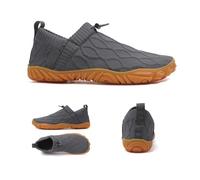 Oobend Slip on Barefoot Shoe for Women & Men - Lightweight, Breathable Lightweight Non-Slip Recovery Slip on Shoes (Grey,44)