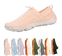 Oobend Slip On Barefoot Shoe Women Men, Comfortable Lightweight Breathable Minimalist Water Shoes for Beach Outdoor Running Walking Non-Slip Quick-Dry Sneakers (Pink,40)
