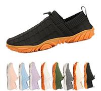 Oobend Slip On Barefoot Shoe Women Men, Comfortable Lightweight Breathable Minimalist Water Shoes for Beach Outdoor Running Walking Non-Slip Quick-Dry Sneakers (Black,41)