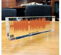 OOCLAS Soundwave Art, Acrylic Sound Wave Block, Unique Personalized Sound Wave Gift, Gift for Her, Recording or Song On Acrylic Block Size (12 X 3 X 1.25 Inches)
