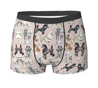 Oodles Of Poodles - Calzoncillos tipo bóxer para hombre, transpirables, con elástico suave para un estilo clásico, Como se muestra en la imagen, S