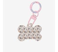 Oodles of Poodles Printing - Etiquetas de identificación con forma de hueso de perro, doble cara, con llavero para mascotas
