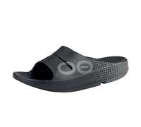 OOFOS OOahh Recovery Slide - Sandalias para mujer y hombre, Matriz Negra, 9 Women/7 Men