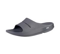 OOFOS OOahh Recovery Slide - Sandalias para mujer y hombre, Pizarra gris, 9 Women/7 Men