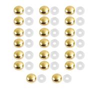 OOLA.DETAL 20 tornillos de cristal de 16 mm, tornillos decorativos con tapas, clavos planos para publicidad, accesorios decorativos