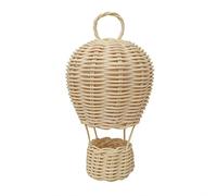 OOLA.DETAL Colgante pequeño de ratán con globo aerostático tejido a mano, accesorio decorativo para habitación, jardín de infantes, guardería