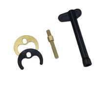 OOLA.DETAL Juego de herramientas de junta de grifo de acero inoxidable/cobre para instalación de fregadero de un solo agujero o doble con fijación de herradura