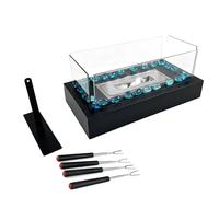 OOLA.DETAL Lámpara rectangular con alcohol para chimeneas, construcción de metal duradero para calefacción interior e iluminación ambiental