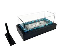 OOLA.DETAL Lámpara rectangular con alcohol para chimeneas, construcción de metal duradero para calefacción interior e iluminación ambiental