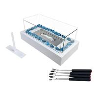 OOLA.DETAL Lámpara rectangular con alcohol para chimeneas, construcción de metal duradero para calefacción interior e iluminación ambiental