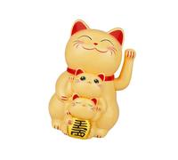 OOLA.DETAL Lucky Cats - Gatos saludando con brazos solares, gatos que dan la bienvenida a gatos, como decoración de buena suerte para el hogar