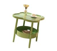 OOLA.DETAL Mesita de noche ligera con almacenamiento de varios niveles, moderna mesita de noche en tono crema, fácil de mover para espacios pequeños