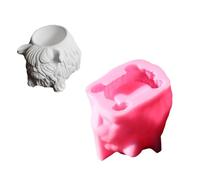 OOLA.DETAL Molde de silicona para velas, diseño de cabeza de vaca, molde de silicona para hacer velas, portavasos, bolígrafos, fundición de resina