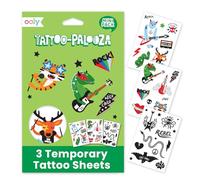 OOLY Tattoo-Palooza Over 50 Safe No Toxic Temporary Tattoos for Kids, Fake Tattoos as Party Favors for kids 4-8, Goodie Bag Stuffers for Birthday Party Supplies [I Wanna Rock]