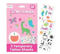 OOLY Tattoo-Palooza Over 50 Safe No Toxic Temporary Tattoos for Kids, Fake Tattoos as Party Favors for kids 4-8, Goodie Bag Stuffers for Birthday Party Supplies [Unicorn Party]