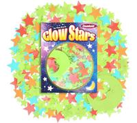 Oomloid 201 calcomanías de estrellas que brillan en la oscuridad para techo, relleno de calcetines para niños, decoración de habitación, regalos luminosos 3D brillantes para cesta de Pascua para niños