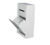 OOMRNV Nicho De Acero Inoxidable para Dormitorio, Estante De Almacenamiento De Pared, Instalación Sin Taladros, Fácil De Mover, Bote De Basura Junto Al Baño.,White-20x50cm