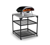 ooni Mesa modular grande para exteriores, 31 x 31 x 35 pulgadas, soporte para horno de pizza de acero inoxidable, carrito de barbacoa, estación de pizza al aire libre