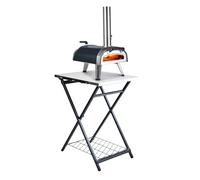 Ooni Mesa Plegable - Mesa de Horno de Pizza al Aire Libre portátil - Mesa de Exterior Plegable de Acero Inoxidable