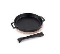 Ooni sartén de hierro fundido - Sartén redonda para hornos de pizza - Carnes, pescados y verduras a la parrilla - Plancha de hierro fundido - Grill asador