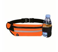 OonMan Cinturón para correr al aire libre, ciclismo, correr, fitness, botella de agua, impermeable, bolsa de cintura deportiva, Orange, A