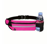 OonMan Cinturón para correr al aire libre, ciclismo, correr, fitness, botella de agua, impermeable, bolsa de cintura deportiva, Pink, A