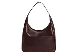 Ooomay Bag, The Maya Bag, Ooomay Maya Tote Shoulder Bags for Women, Solid color Leather Casual Trendy Soft Bags Room (Coffee)