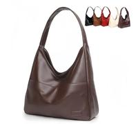 Ooomay-Tote Bag, Leather Tote Bags with Large, Leather Waterproof Work Soft Tote Bag for Women, for Everything Not Look Bulky (Coffee)