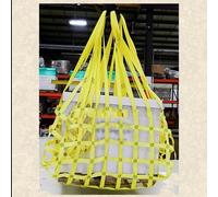 OOPDNEGAK Carga 0,3-3,5T Red De Elevación De Carga - Red De Eslinga De Carga Plana De Nailon, Correas De Red De Carga Ajustables, Redes De Amarre para Cajas Y Palets(1 X 1M/Mesh 10cm/Load 500kg)