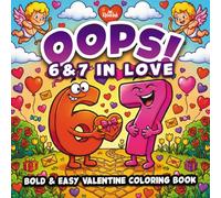 OOPS! 6 & 7 in Love: Bold and Easy Valentine Coloring Book: 50 Bold & Easy Coloring Pages of Fun, Playful Romance, and Lighthearted Love for Adults, Teens, and Kids