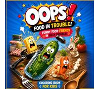 Oops! Food in Trouble!: Funny Food Friends in Silly Trouble - A Laugh-Out-Loud Coloring Book for Kids Ages 4-8
