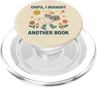 Oops I Bought Another Book Reader Librarian Beige Bookish PopSockets PopGrip para MagSafe
