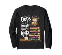 Oops... I Bought More Books - Sarcastic Cute Book Reader Cat Manga Larga