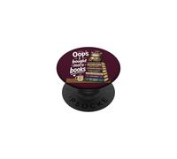 Oops... I Bought More Books - Sarcastic Cute Book Reader Cat PopSockets PopGrip Adhesivo