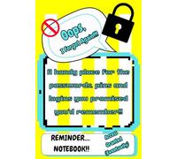 Oops I forgot again! Password reminder notebook: A handy place for the passwords you promised you'd remember!!