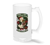 Oops I Got Another Book Holiday Reading Mug - Funny Christmas Goose Book Lover Gift - Cute Bookworm Coffee Cup Transparente taza de Stein de la cerveza 0.5L