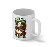 Oops I Got Another Book Holiday Reading Mug - Funny Christmas Goose Book Lover Gift - Cute Bookworm Coffee Cup Blanco taza Mug
