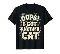 Oops! I Got Another Cat Fun Kitten Lover Retro Mujeres Gato Mamá Camiseta