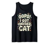 Oops! I Got Another Cat Fun Kitten Lover Retro Mujeres Gato Mamá Camiseta sin Mangas