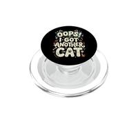 Oops! I Got Another Cat Fun Kitten Lover Retro Mujeres Gato Mamá PopSockets PopGrip para MagSafe