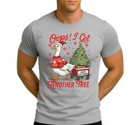 Oops I Got Another Tree Merry Goosemas Gans | Navidad Christmas X-Mas Camiseta para hombre, gris, L