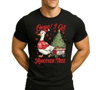 Oops I Got Another Tree Merry Goosemas Gans | Navidad Christmas X-Mas Camiseta para hombre, Negro , XL