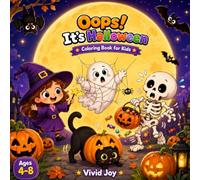 Oops! It’s Halloween!: A Cute & Funny Coloring Book for Kids with Silly Pumpkins, Little Ghosts, Black Cats, Witches, Bats, Monsters & More