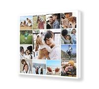 OOPS ORIGINALOOPS.COM, Lienzo collage personalizado con tus fotos. De 2 a 13 fotos, varios tamaños. Regalo personalizado. (90x90, 12+1 fotos - Cuadrado)