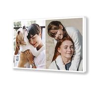 OOPS ORIGINALOOPS.COM, Lienzo collage personalizado con tus fotos. De 2 a 13 fotos, varios tamaños. Regalo personalizado. (90x60, 2 fotos - Rectangular)