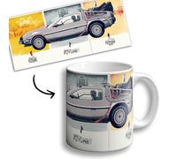 OOPS ORIGINALOOPS.COM - Taza trilogía Regreso al futuro - Delorean - Taza cerámica 350ml - Taza café - Taza Té - Taza desayuno