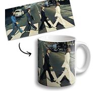 OOPS - Taza de Cerámica Redonda de 330 ml - Abbey Road - The Beatles - Apto para Microondas y Lavavajillas