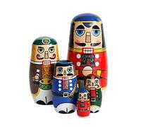 Oostifun Gobus Muñecas Matrioska de Madera Matryoshka Soldado de Nogal muñecas Nido Rusas Nesting Dolls Regalo de niños (Cascanueces Soldado)