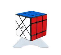 Oostifun Mo Fang GE Fisher Yileng S Cubo 3x3x3 Mod de Forma Torcido Rompecabezas Irregular Cubo Liso Cerebro Teaser Rompecabezas Juguetes (Parche Negro)